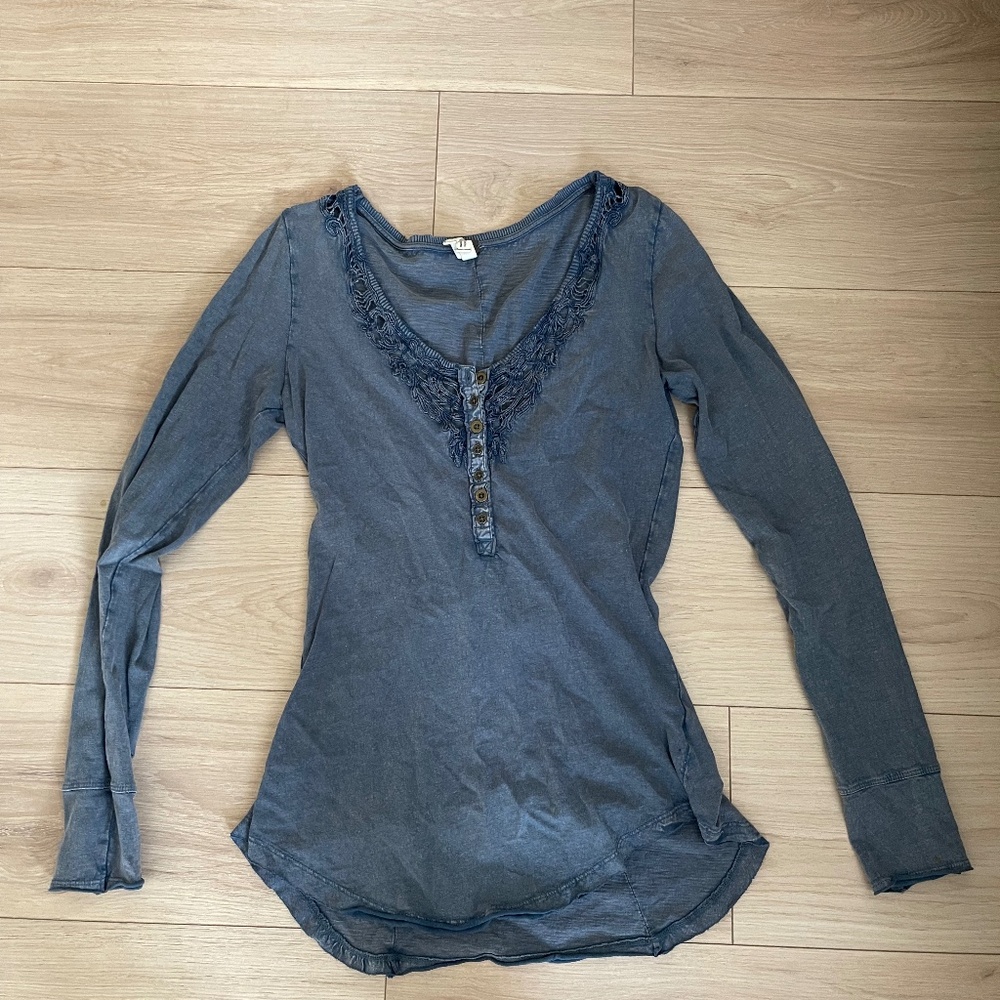 Free people Blue Long sleeve